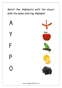 Home match alphabet with object 1