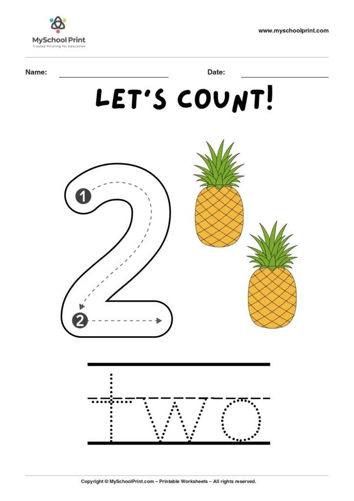 Number 2 coloring worksheet