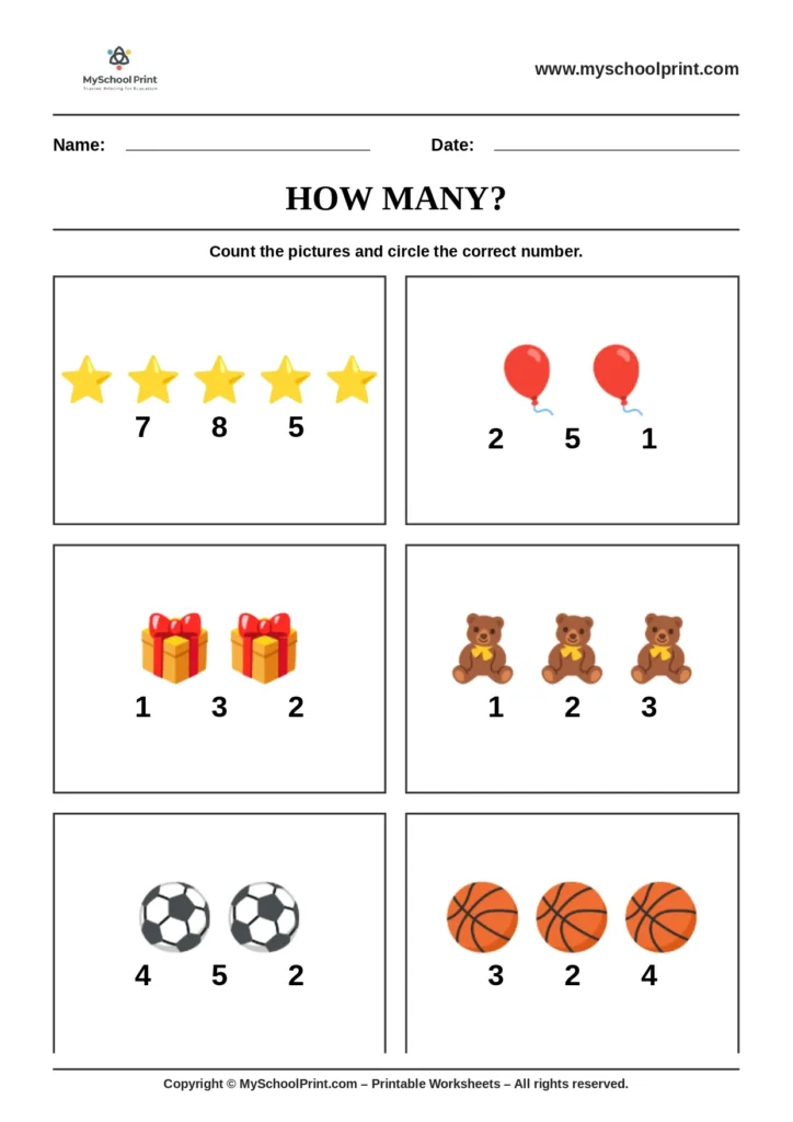 Count and write worksheet 11
