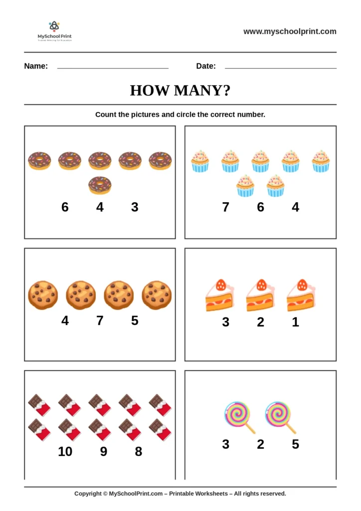Count and write worksheet 12
