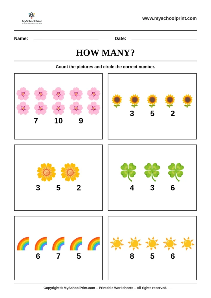 Count and write worksheet 14