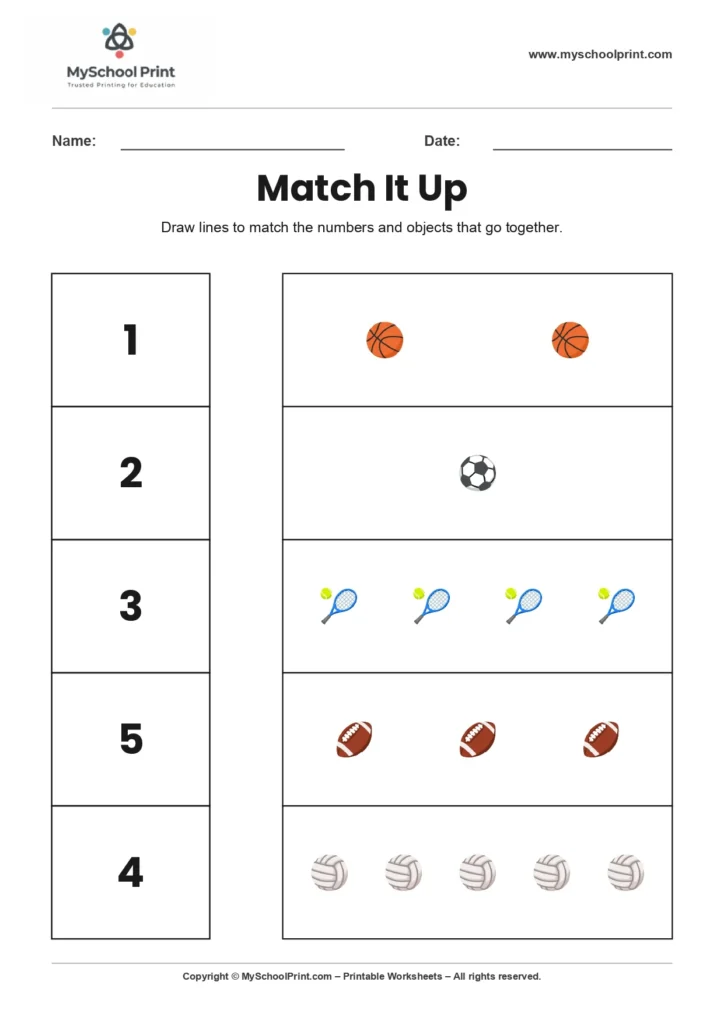 Number 16 matching worksheet