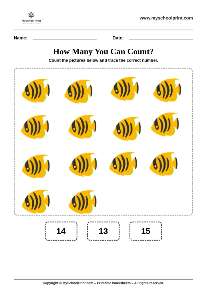 Count and write worksheet 21