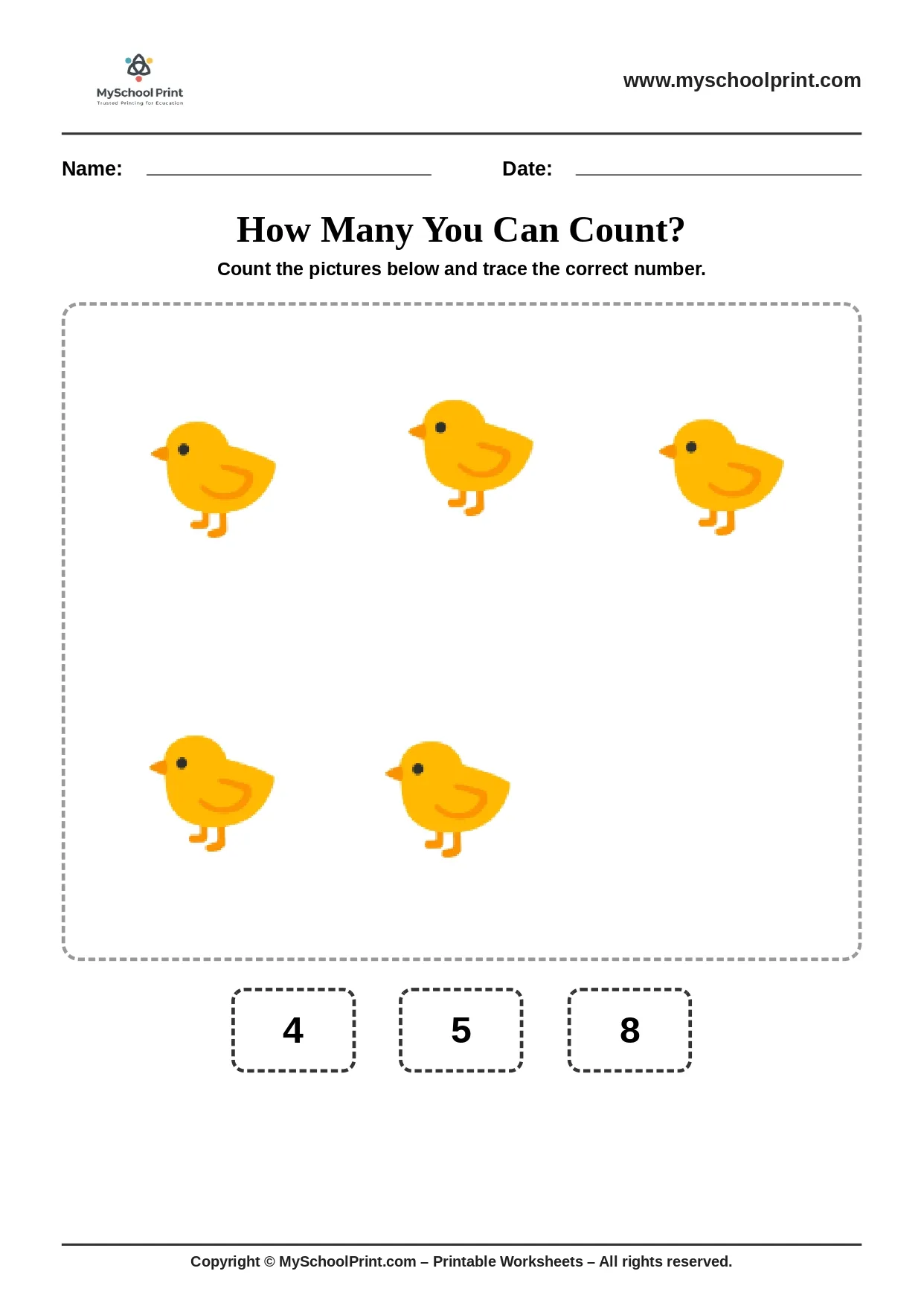 Count and write worksheet 23