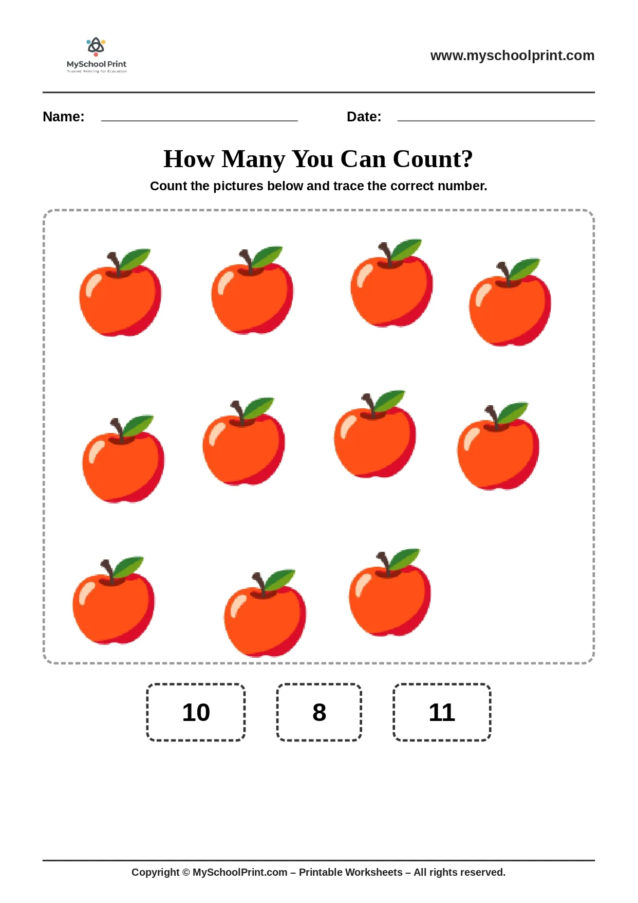 Count and write worksheet 25