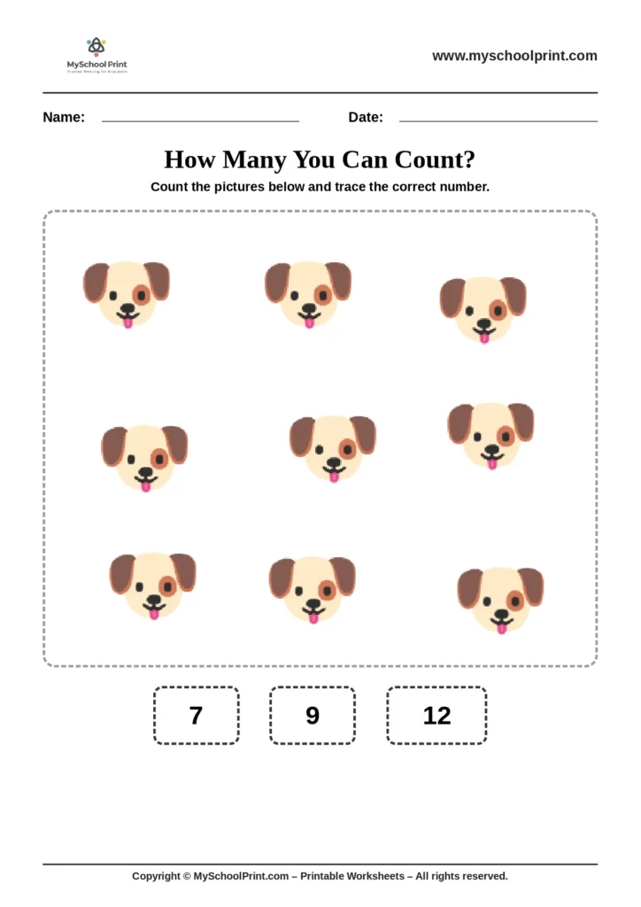 Count and write worksheet 26