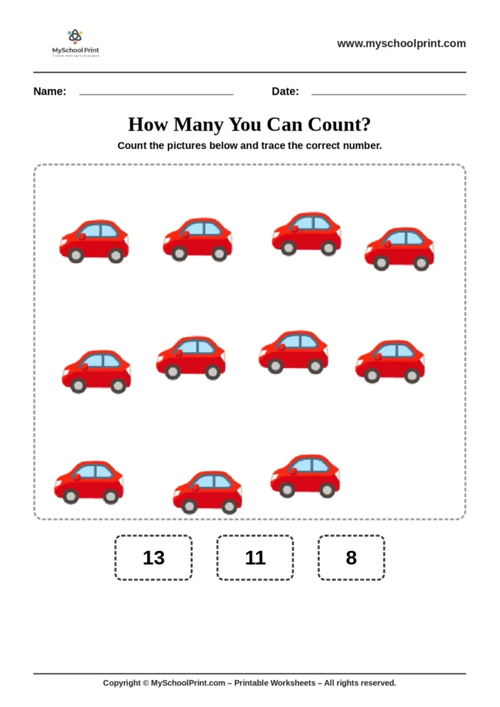 Count and write worksheet 27