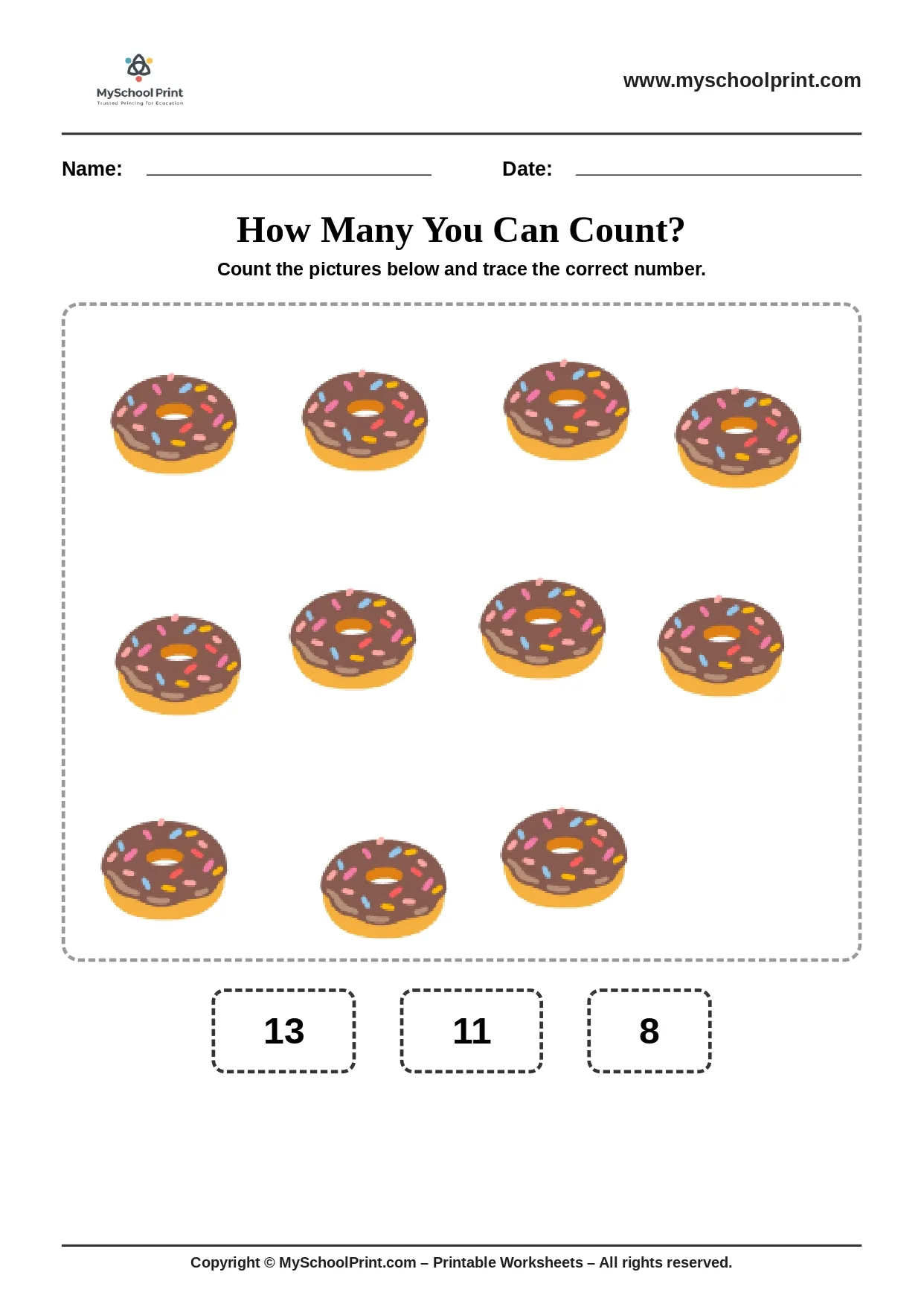 Count and write worksheet 29