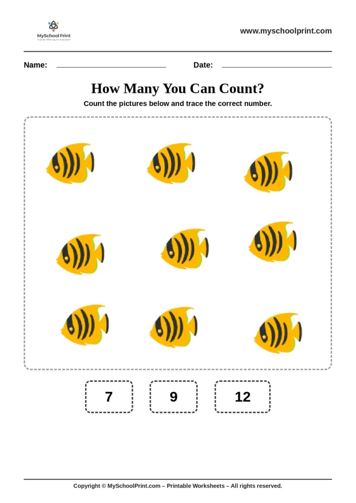 Count and write worksheet 30