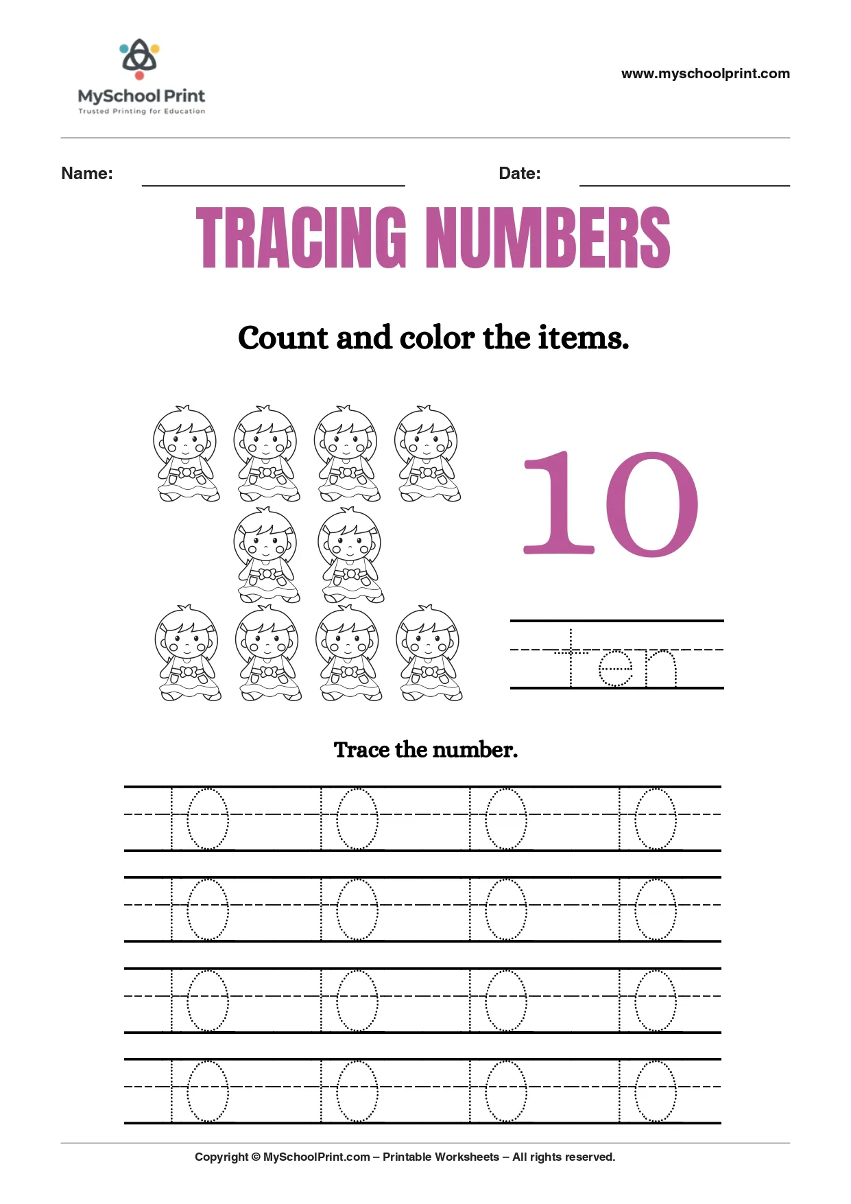 Number 30 coloring worksheet