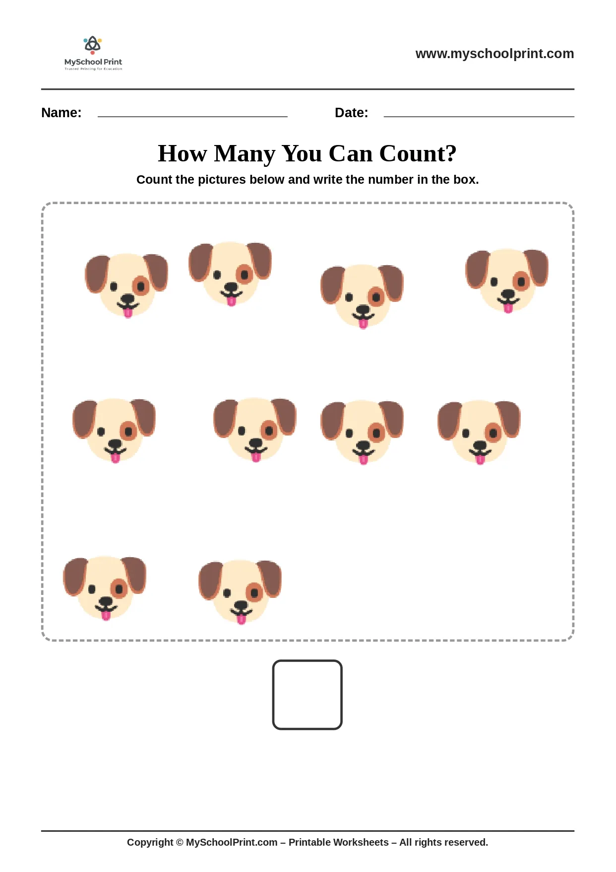 Count and write worksheet 31