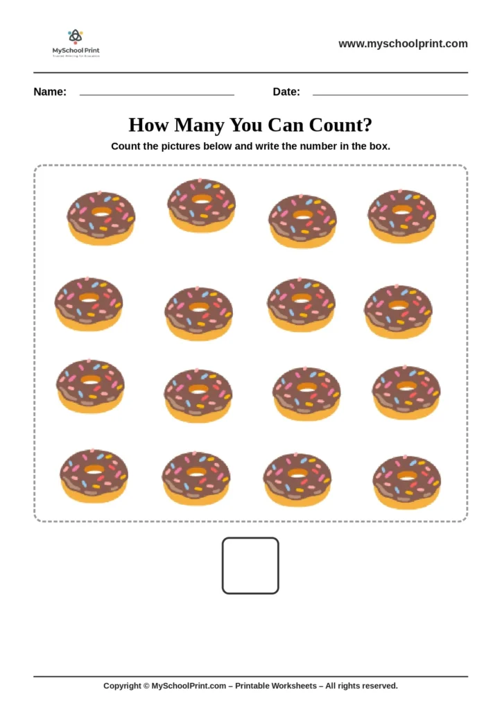 Count and write worksheet 34