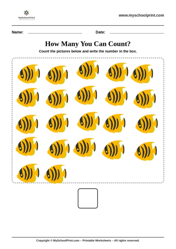 Count and write worksheet 35