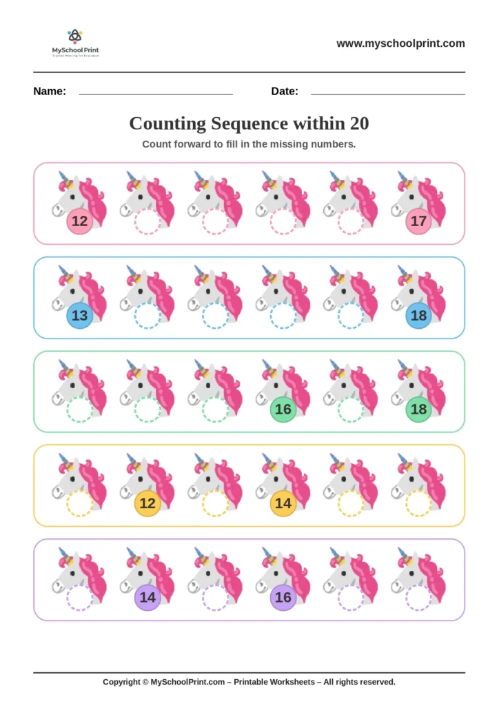 Number sequencing worksheet 35