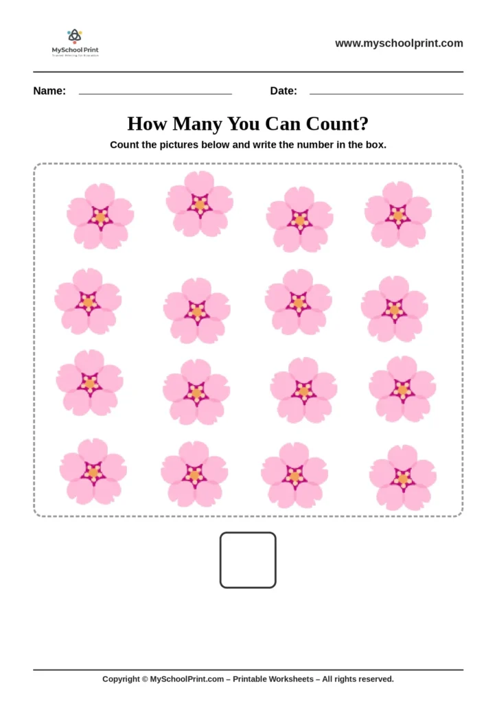 Count and write worksheet 36