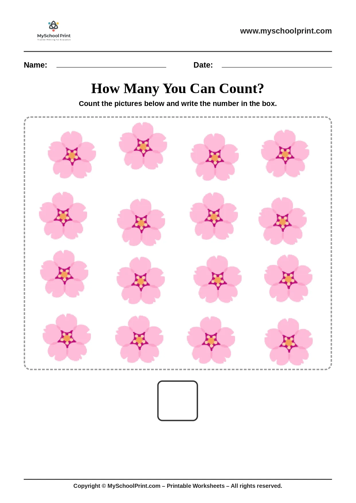 Count and write worksheet 36
