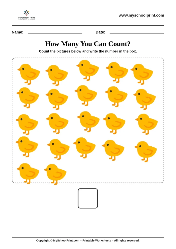 Count and write worksheet 37