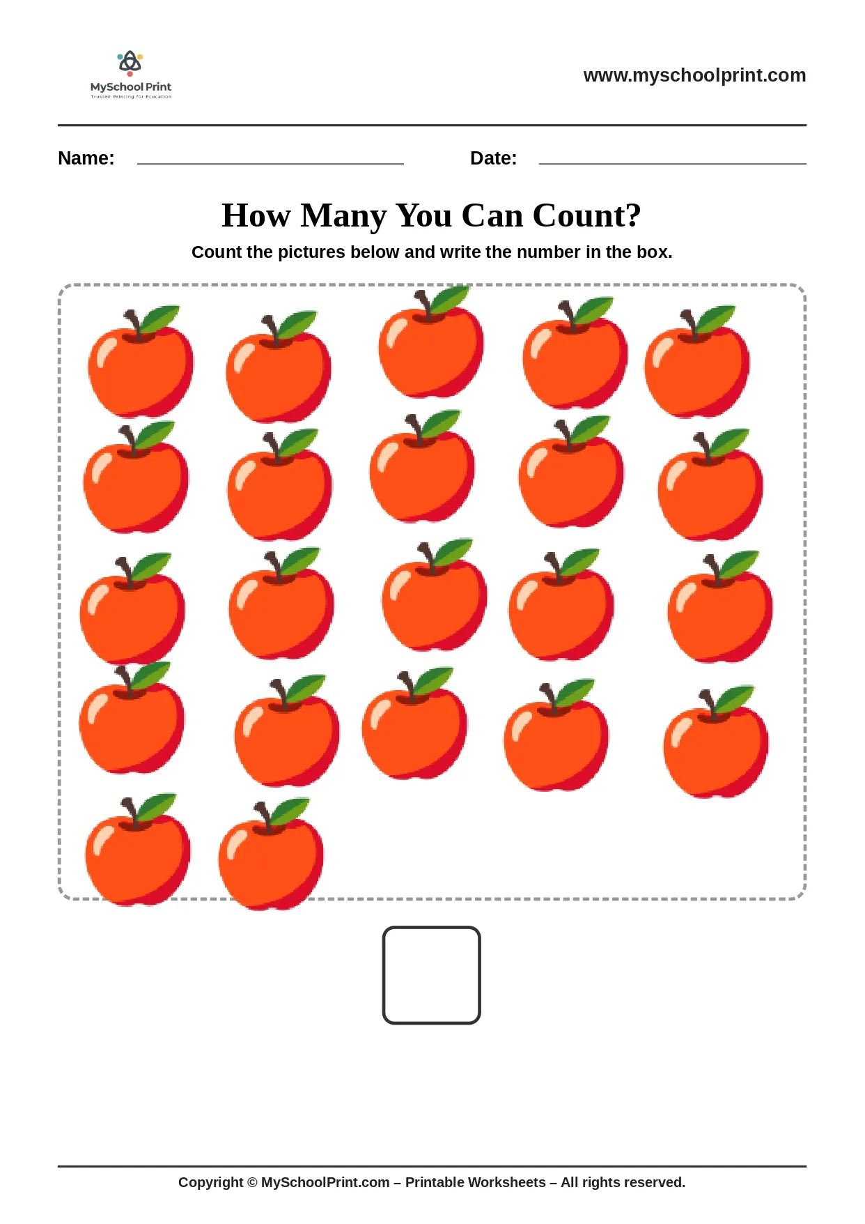 Count and write worksheet 39