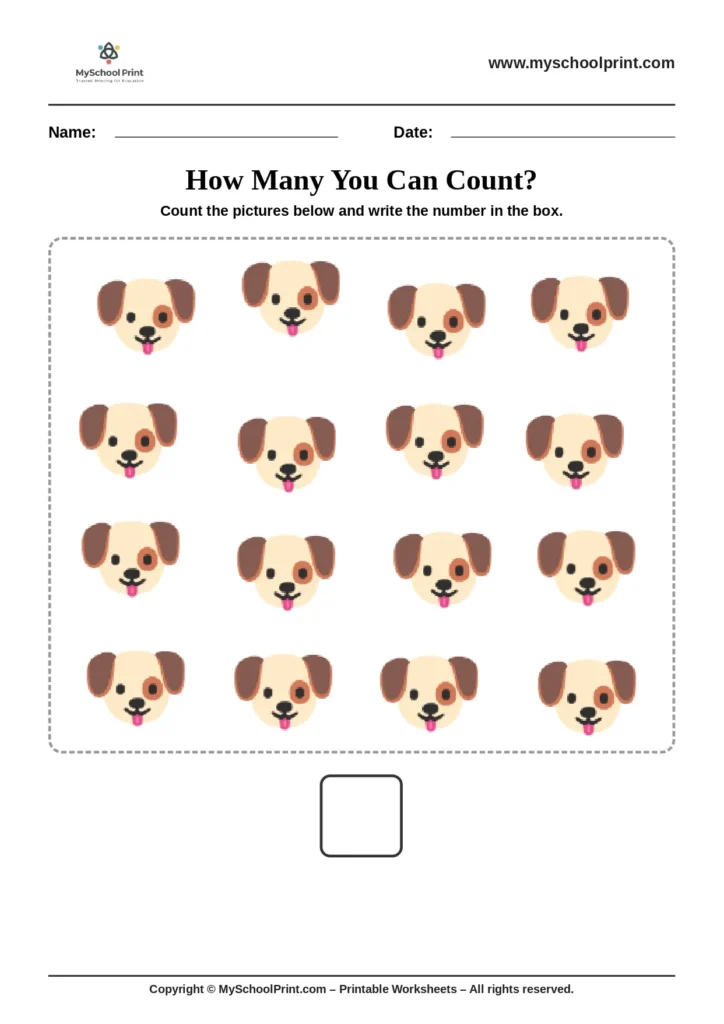 Count and write worksheet 40