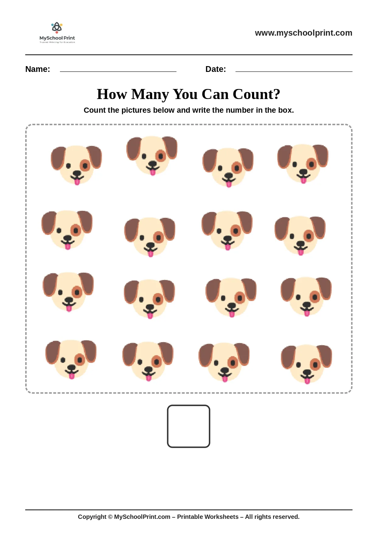 Count and write worksheet 40