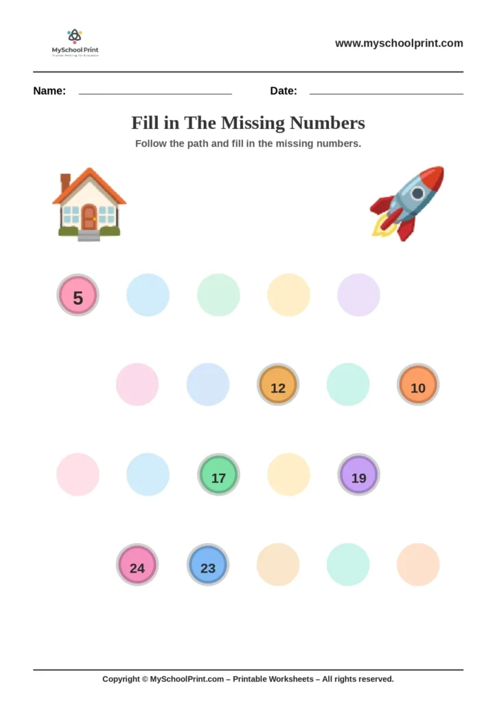 Number sequencing worksheet 46