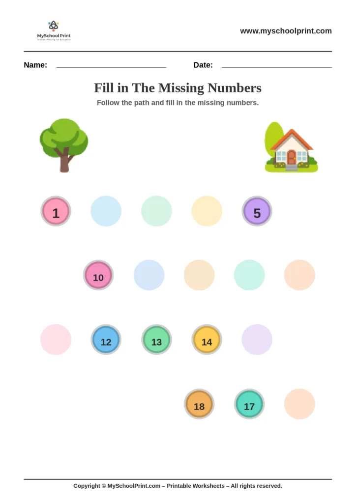 Number sequencing worksheet 47