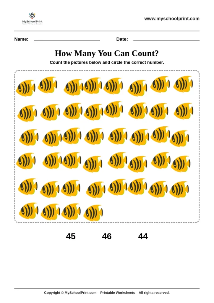 Count and write worksheet 48