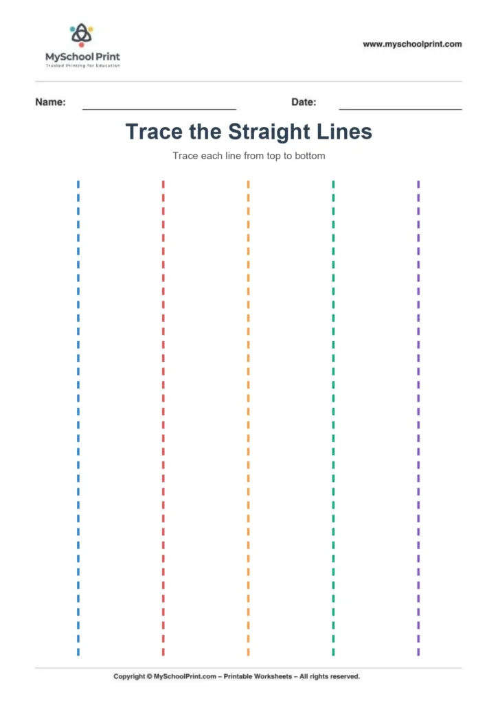 Line tracing worksheet 1