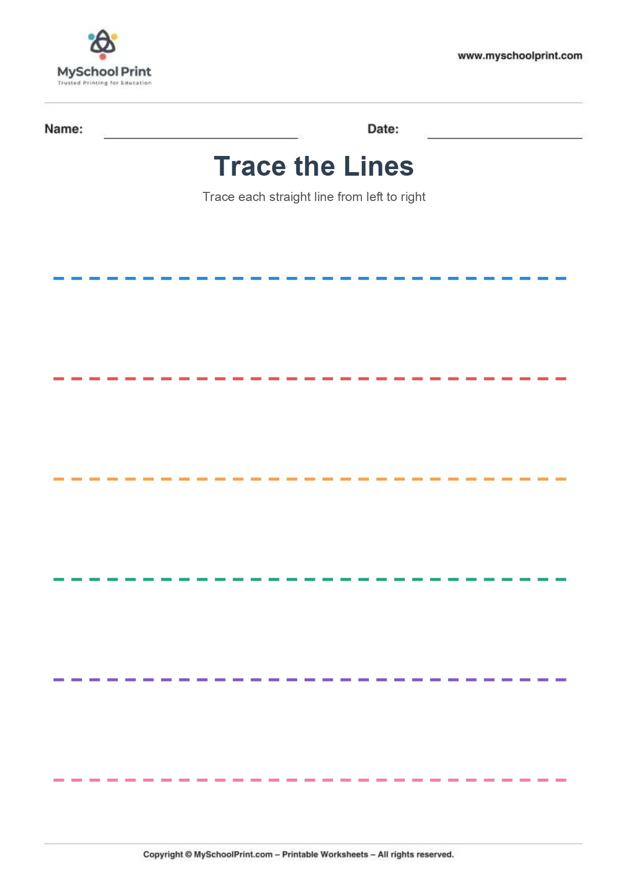 Line tracing worksheet 2