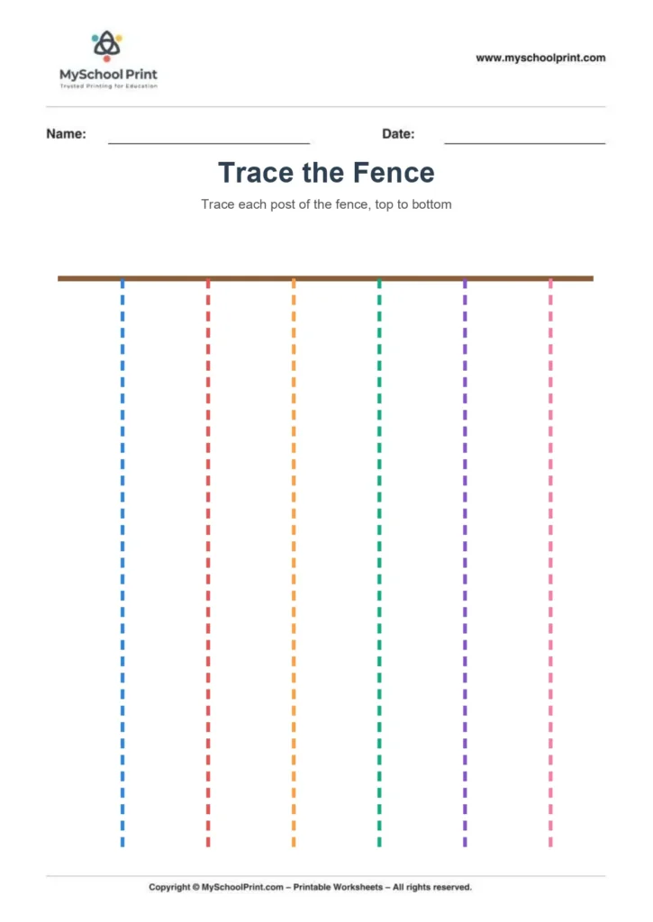 Line tracing worksheet 4