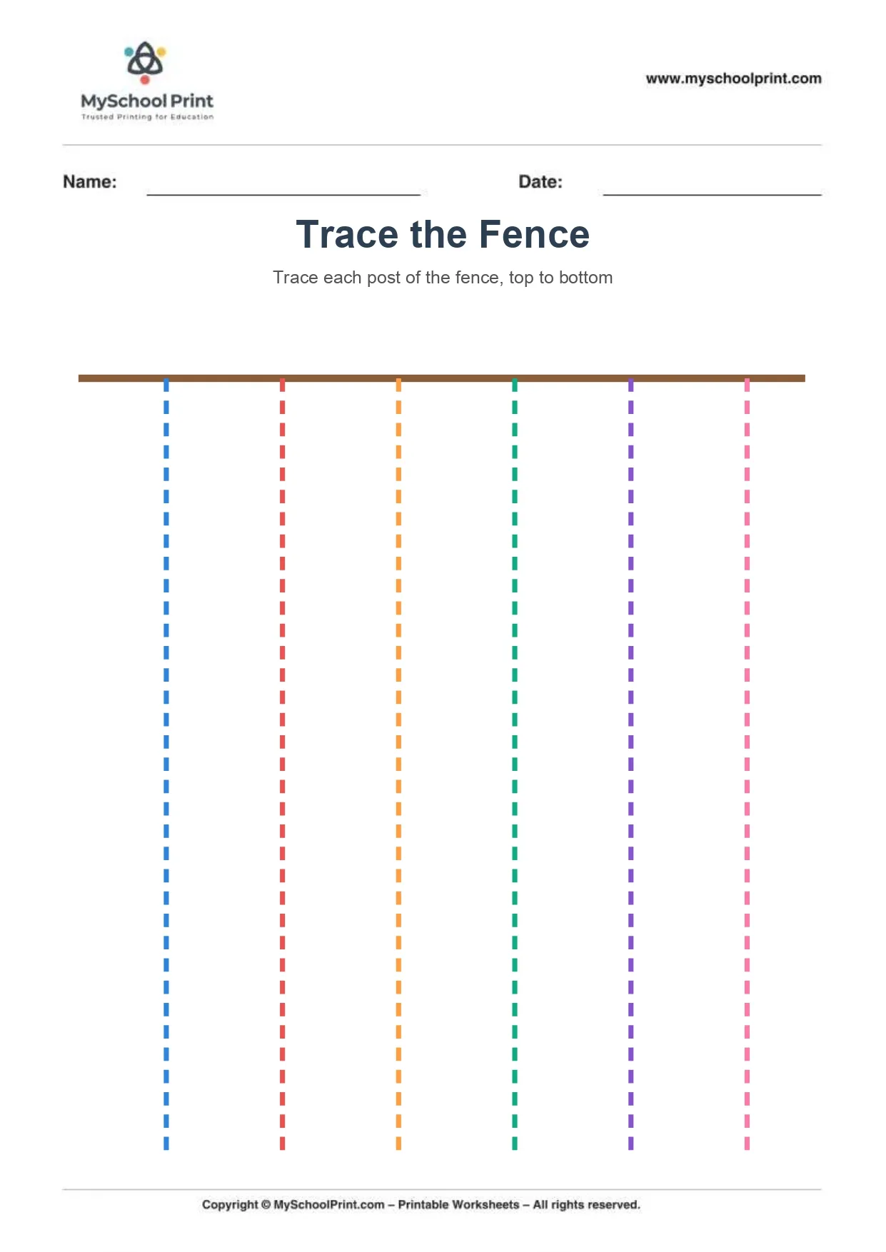 Line tracing worksheet 4