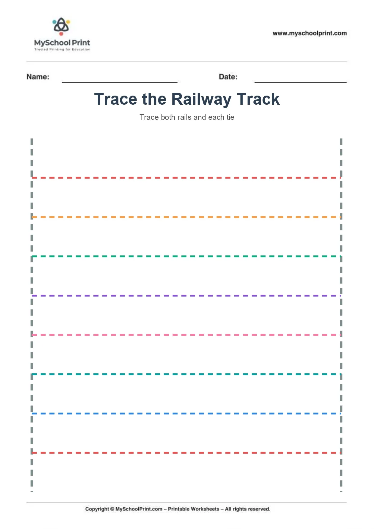 Line tracing worksheet 7