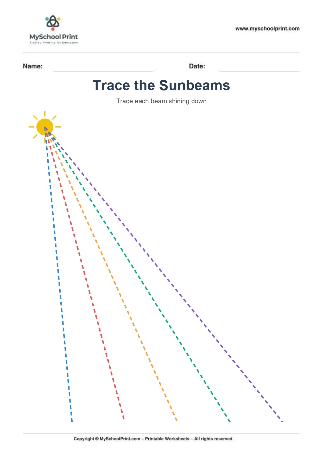 Line tracing worksheet 8
