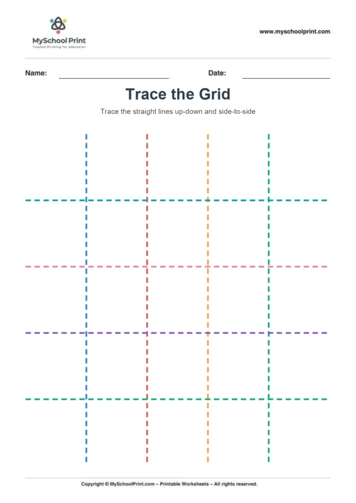 Line tracing worksheet 9