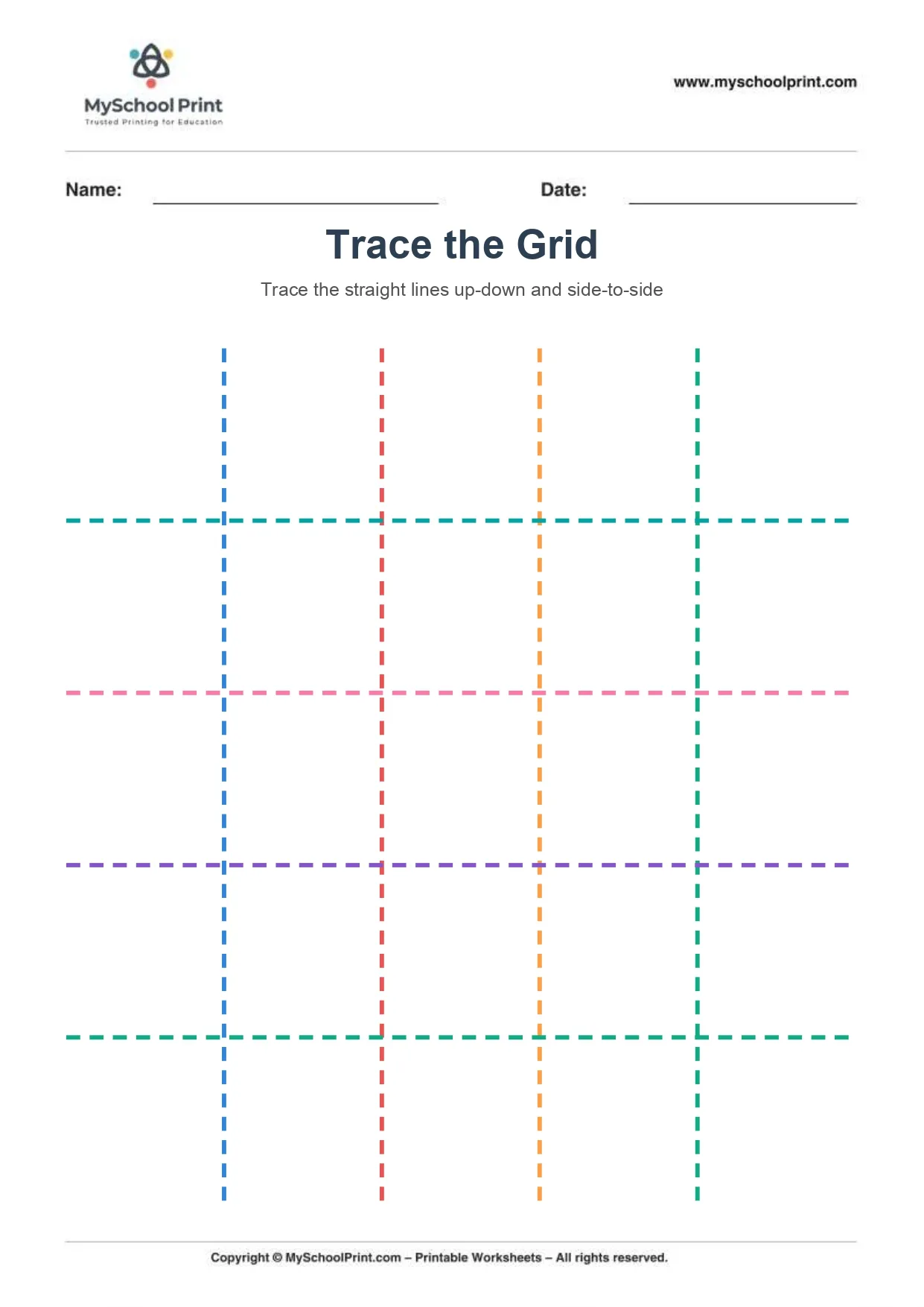 Line tracing worksheet 9