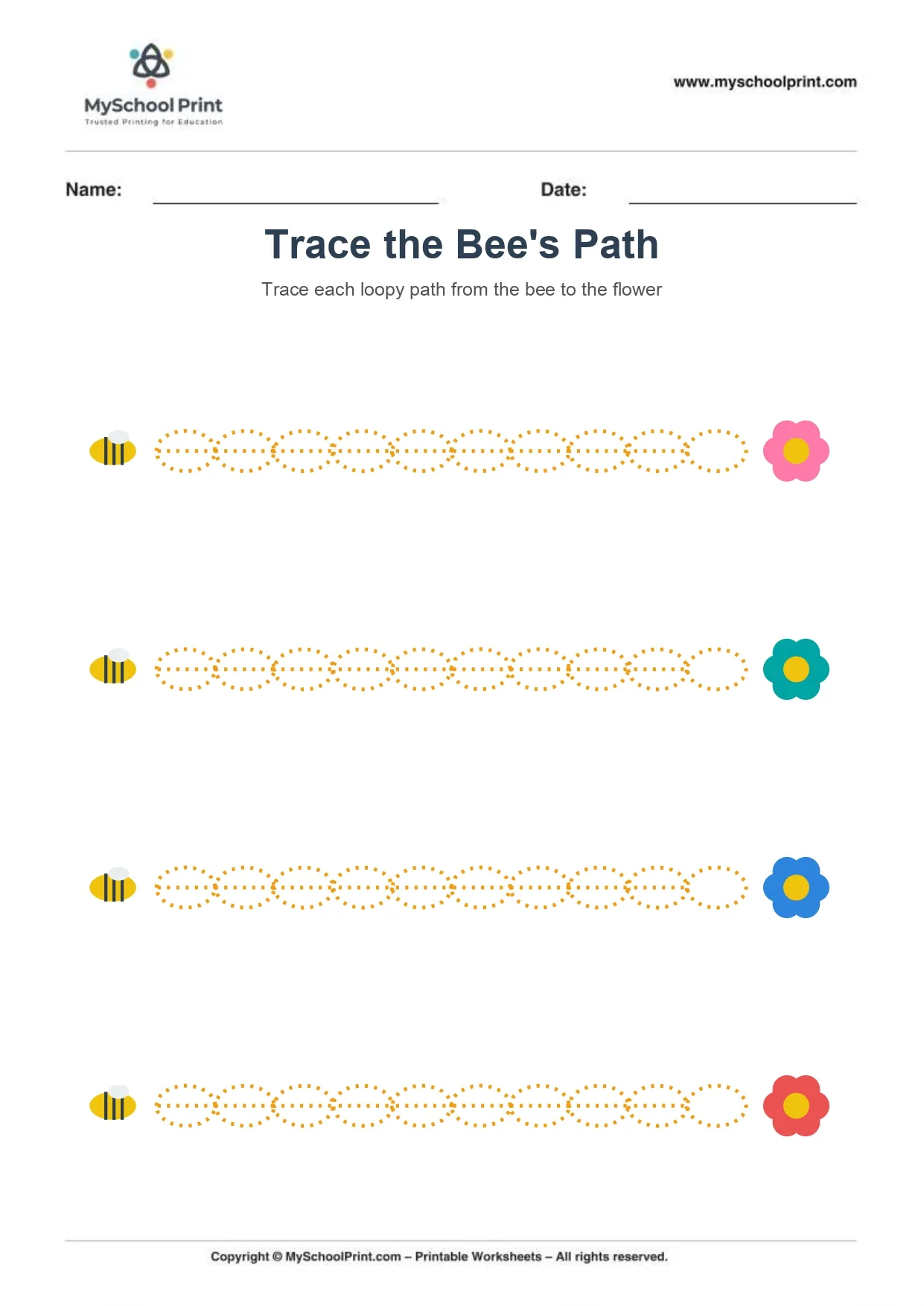 Path tracing worksheet 5