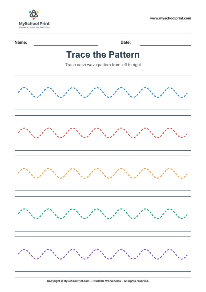 Pattern tracing worksheet 2