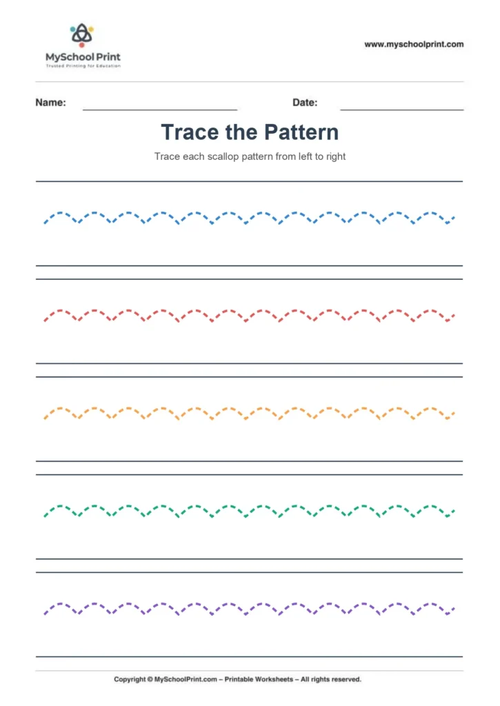 Pattern tracing worksheet 4