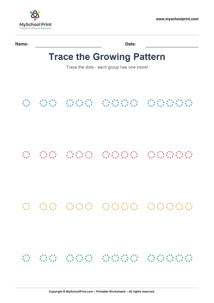 Pattern tracing worksheet 9