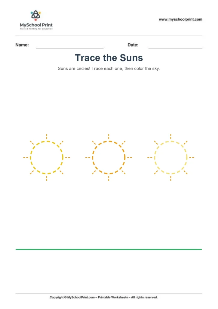 Shape tracing worksheet 4