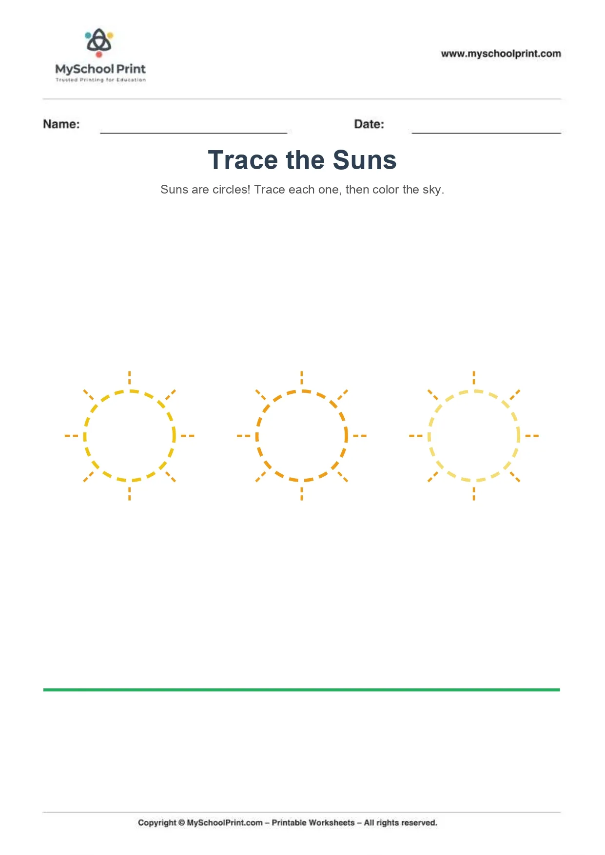 Shape tracing worksheet 4