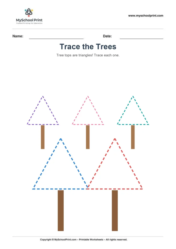 Shape tracing worksheet 6