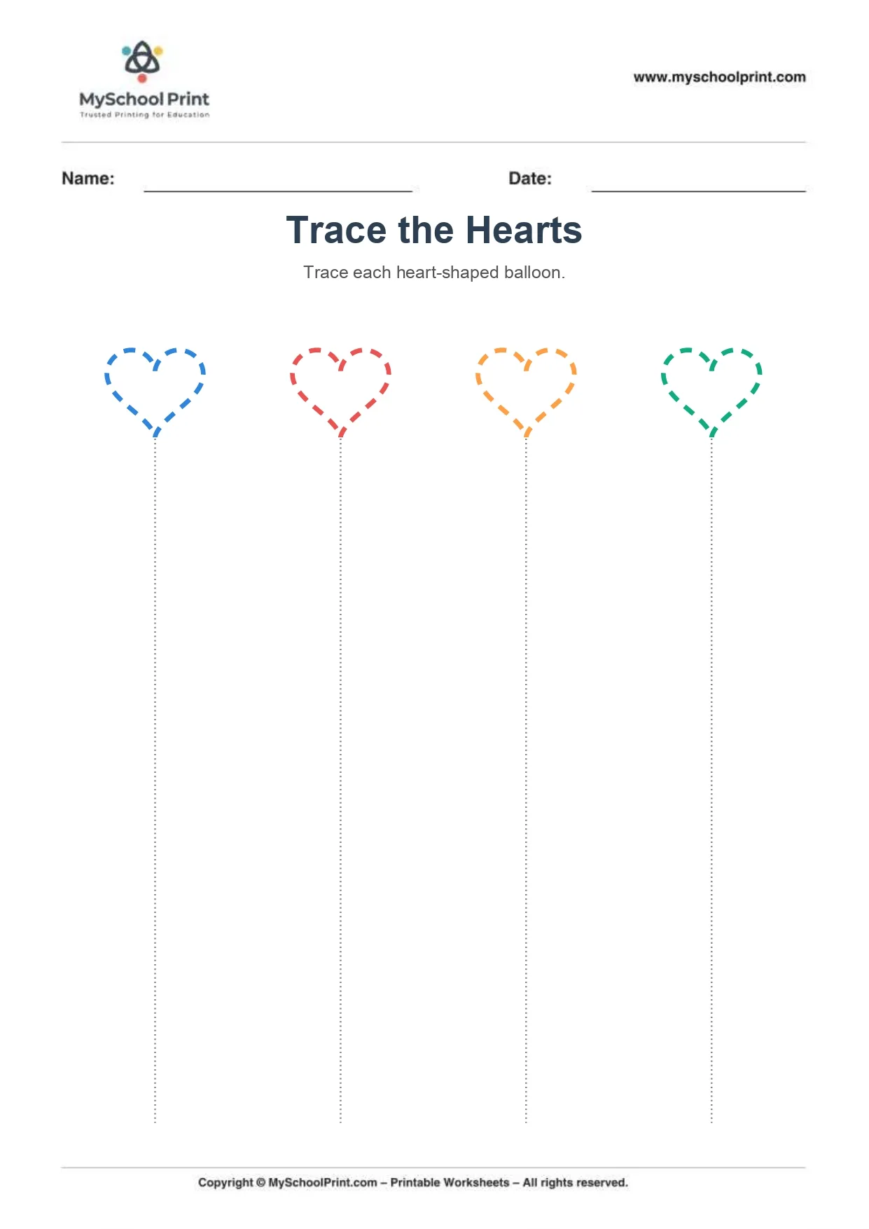 Shape tracing worksheet 8