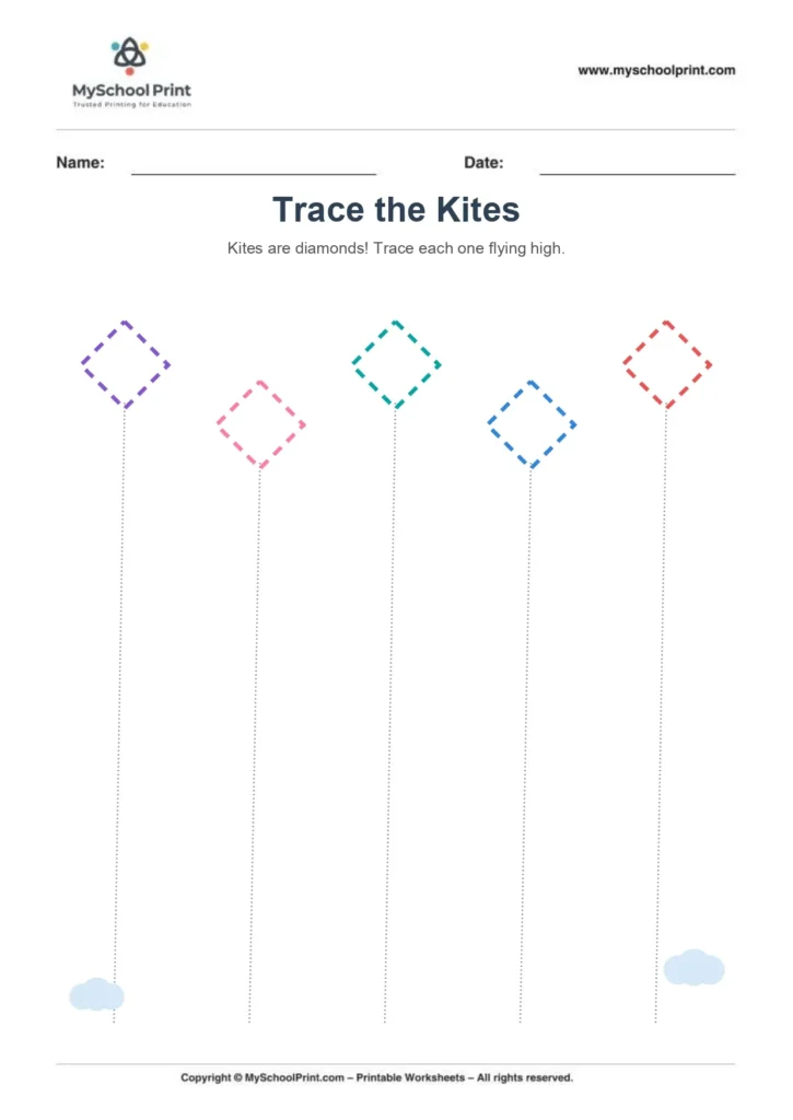 Shape tracing worksheet 9