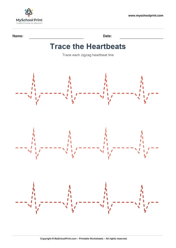 Zigzag tracing worksheet 5