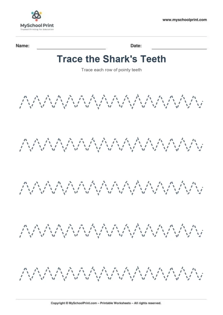Zigzag tracing worksheet 6