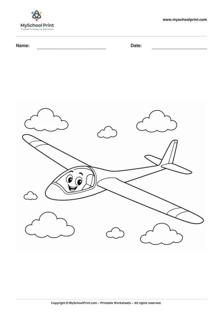 Glider Coloring Worksheet