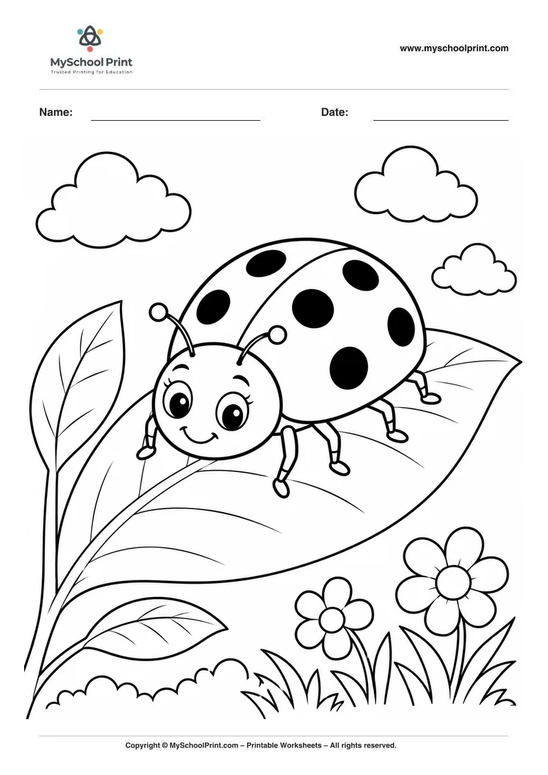 Ladybug coloring page for kids