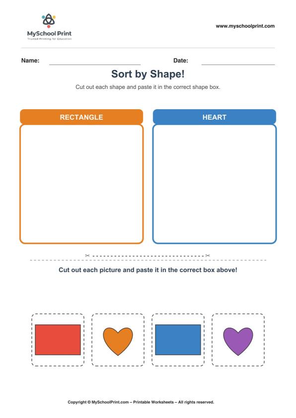 Cut and Paste Worksheet 13 for Kids