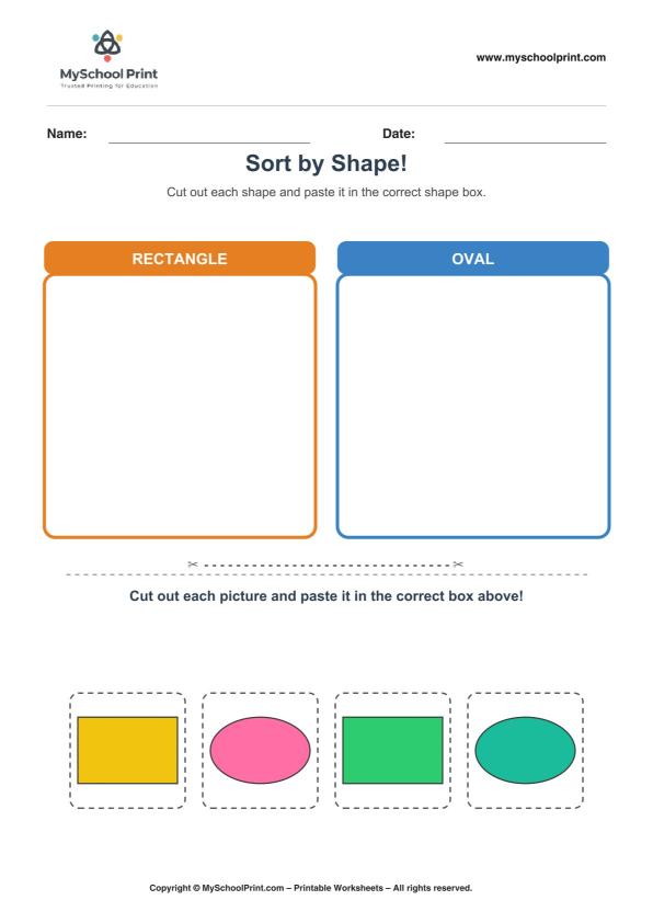 Cut and Paste Worksheet 18 for Kids